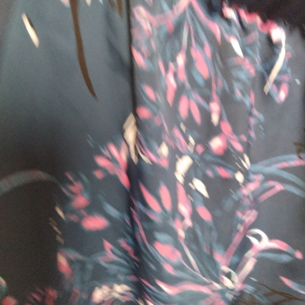 Rachel Rachel Roy Shirred Printed Teal Off the Shoulder Blouse Size Large - Picture 5 of 9